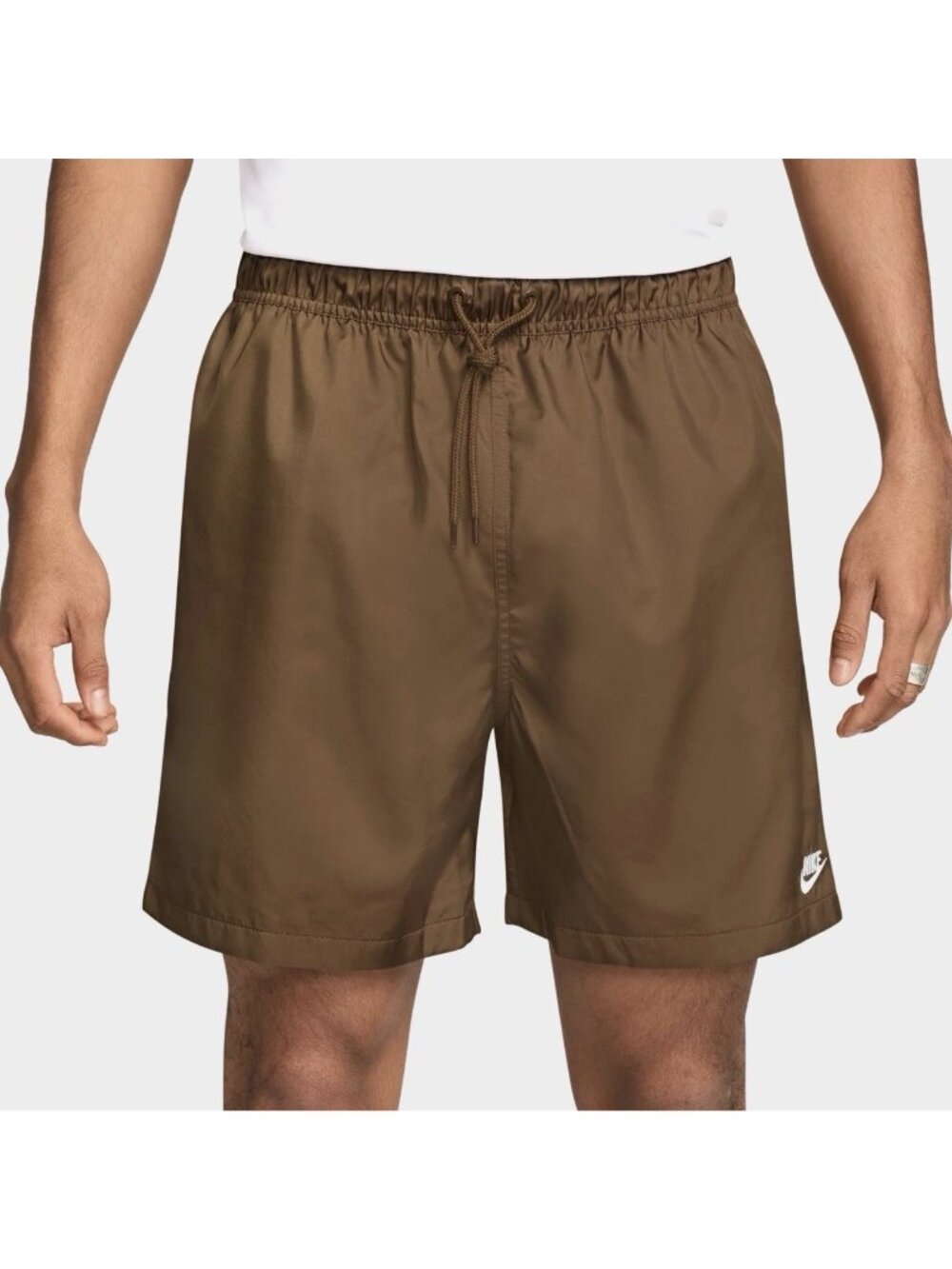 Nike Club Woven Flow Shorts Mosswood Brown/White FN3307-235 Size 2XL